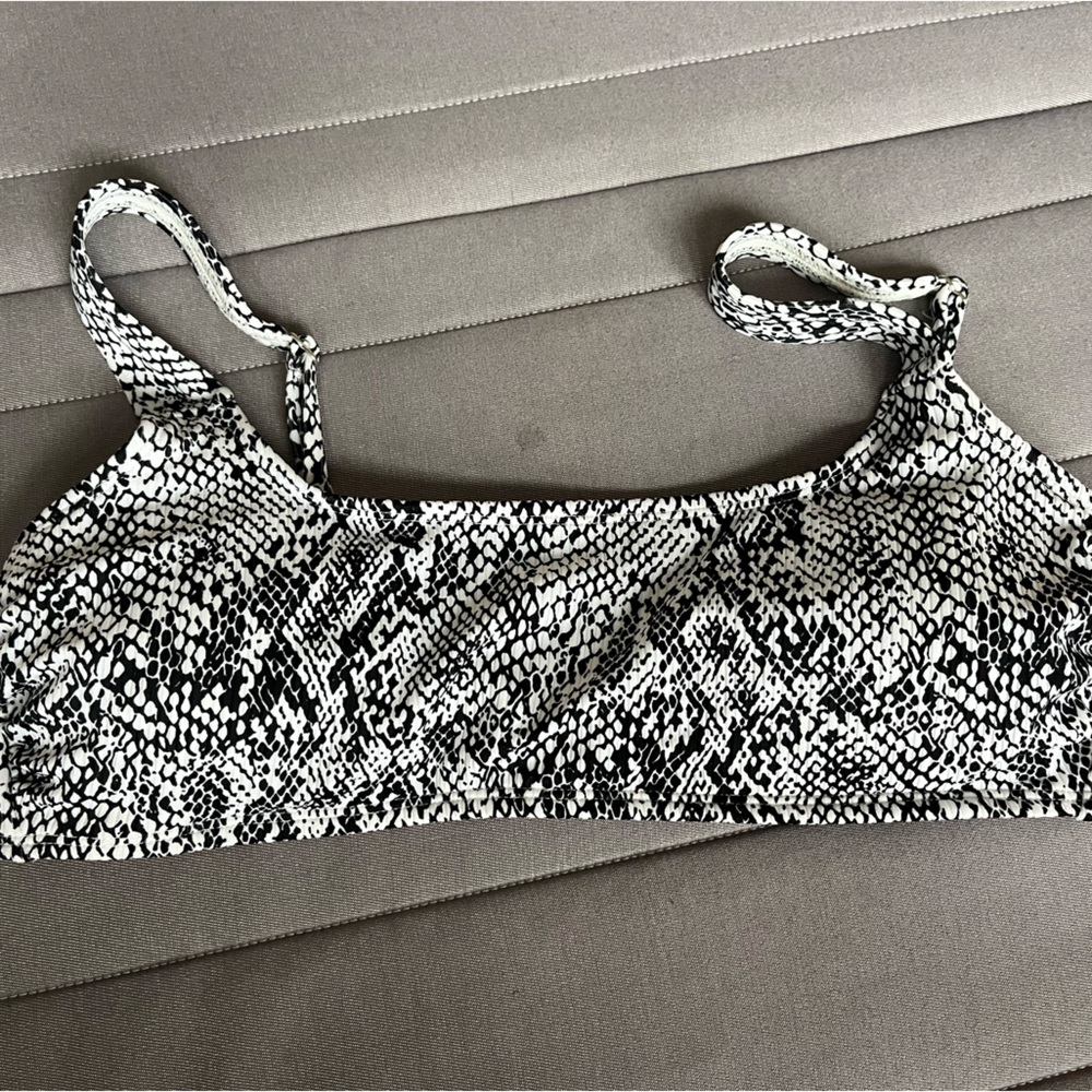 Snake Print Bikini Top
